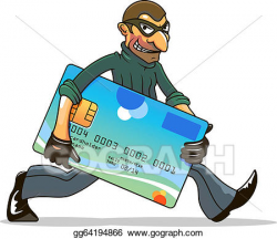 Vector Art - Hacker or thief stealing credit card. EPS clipart ...