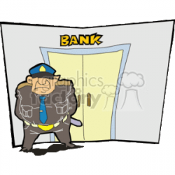 Royalty-Free bank security guard 154841 vector clip art image - EPS ...