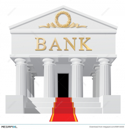 Bank Building Illustration 55914533 - Megapixl