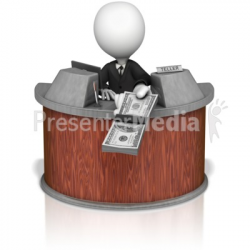 Bank Teller Handing Money - Business and Finance - Great Clipart for ...