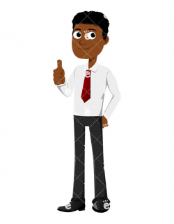 A Confident Black Entrepreneur Giving The Thumbs Up Clipart ...