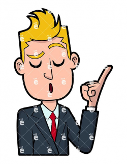 A Businessman Saying Something Arguably Important Clipart ...