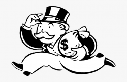 Monopoly Banker - Economics Black And White, Cliparts ...