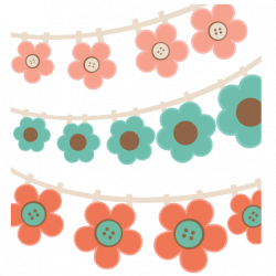 Flower Swag Banners SVG scrapbook cut file cute clipart files for ...