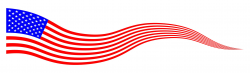 Wavy USA Flag Banner Clipart - Design Droide