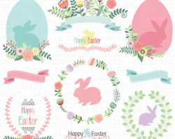 Easter Bunny Clipart BUNNY CLIP ART packEaster