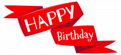 Red Happy Birthday Banner PNG Image | Gallery Yopriceville - High ...