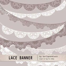 Lace banner, wedding invitation clipart, Clipart lace, lace doile ...
