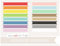Pennant Banner Clipart ~ Illustrations ~ Creative Market