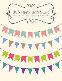 Download these bunting banners to use for your party printables ...