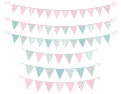 Digital Bunting Banner Clip Art Shabby Chic Bunting Banner Clipart ...