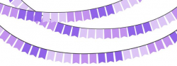Purple Bunting Banner Clipart Pack