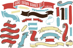 Hand Drawn Banner Set ~ Objects ~ Creative Market