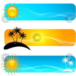 Tropical banners stock vector