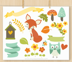Woodland Whimsy - Premium Vector Clip Art by MyClipArtStore