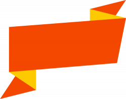 Orange Yellow Banner transparent PNG - StickPNG