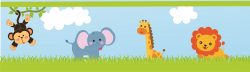 Baby Safari Animals Clipart Group (75+)