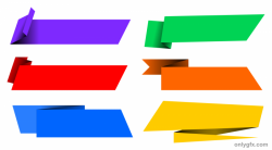 6 Origami Banner Rectangle Vector (PNG Transparent, SVG) | OnlyGFX.com