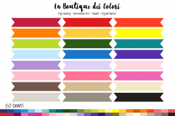 50 Rainbow Ribbon Banner Clipart ~ Illustrations ~ Creative Market