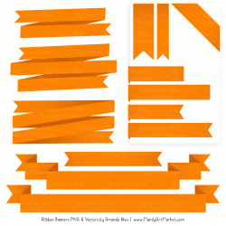 Orange Ribbon Banner Clipart