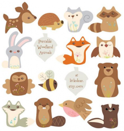 all printable woodland animals | Woodland animals, Card party and Plush