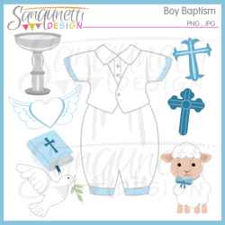 Baptism Boy Clipart