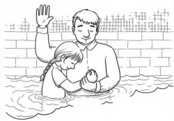 LDS Baptism Clip Art For Programs B line drawing of little ...