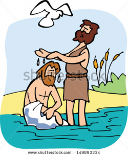 People getting baptized clipart