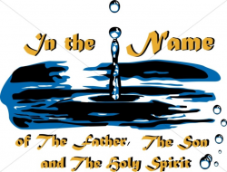 Baptism of Father Son and Holy Spirit | Baptism Clipart