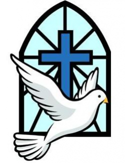 Dove Christening Cross Clipart