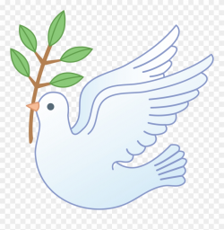 Dove Clipart Baptism - Peace Dove With Olive Branch - Png ...