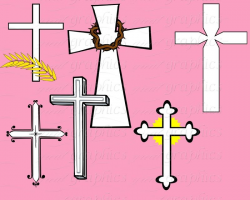 Cross Clip Art Cross Digital Clip Art, Clipart Cross Easter Cross ...