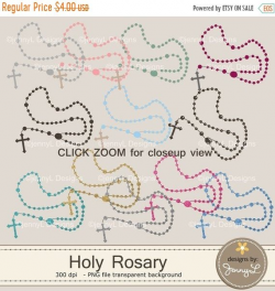 50% OFF Holy Rosary Clipart, Glitter Rosary Cross Clipart for ...