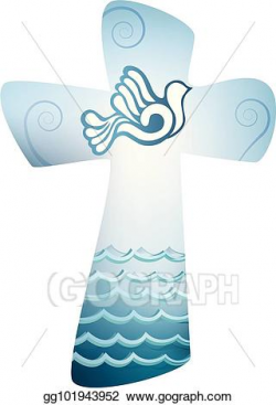 EPS Illustration - Christian cross baptism. holy spirit ...