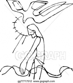Vector Art - Jesus baptism. Clipart Drawing gg77717512 - GoGraph