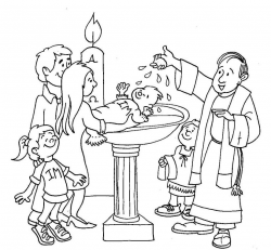 Baptism Coloring Page | Church Busy Bags | Pinterest | Sunday school ...