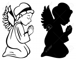 31645547-Praying-Angel-Stock-Vector-angel-silhouette-baptism.jpg ...