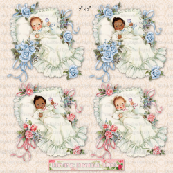Vintage Baby Roses & Ribbons Pack | 2 Skin Tones | Both Pink and ...
