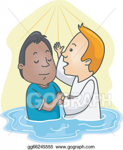 EPS Vector - Water baptism. Stock Clipart Illustration ...