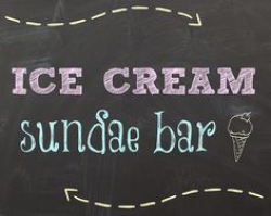 INSTANT DOWNLOAD - Chalkboard style Ice Cream Sundae Sign DIY ...