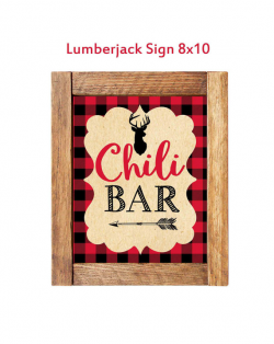 Chili Bar Sign Lumberjack Sign Lumberjack Decorations
