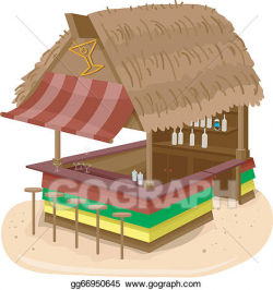 Vector Stock - Beach hut bar. Clipart Illustration gg66950645 - GoGraph