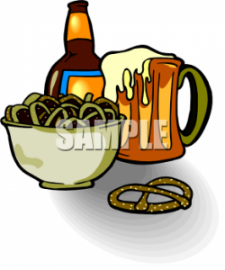 Food Clip Art Picture of Pretzels and Beer - foodclipart.com