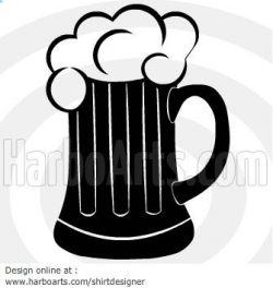One pint - Beer mug - Clipart vector drawing - DOWNLOAD >> http ...