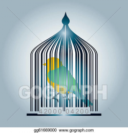 Vector Art - Bar code cage. Clipart Drawing gg61669000 - GoGraph