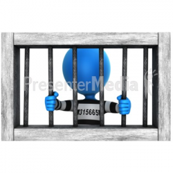 Prisoner Figure Behind Cell Window Bars - Presentation Clipart ...