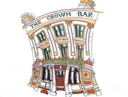 The Crown Bar Belfast Drawing by Tanya Mai Johnston