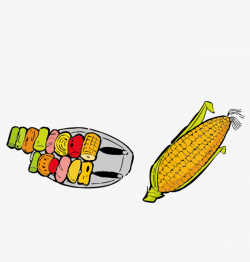 Grill Corn Sausage, Open Air, Barbecue, Get Together PNG and Vector ...