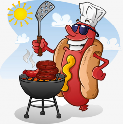 Hot Dog Barbecue Master Cartoon Cartoon, Cartoon Cartoon, Hot Dog ...