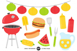 Summer BBQ Clip Art Barbecue Clipart Cook Out Clip Art